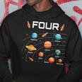 4 Year Old Boys Girls Space Planets 4Th Birthday Boy Hoodie Personalized Gifts