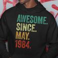 40 Years Old Awesome Since May 1984 40Th Birthday Hoodie Funny Gifts