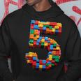 5 Year Old Blocks Building Master Builder 5Th Birthday Boy Hoodie Funny Gifts