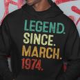 50 Years Old Legend Since March 1974 50Th Birthday Hoodie Funny Gifts