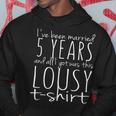 5Th Year Anniversary Five Year Wedding Married Hoodie Unique Gifts