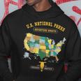 All 63 Us National Parks Map Outdoor Adventure On Back Hoodie Unique Gifts