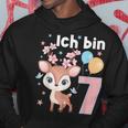 7 Jahre Alt Ich Bin 7 Hirsch Deer 7Th Birthday Black Hoodie Lustige Geschenke