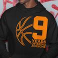 9 Years Of Being Awesome Basketball 9Th Birthday Hoodie Personalized Gifts