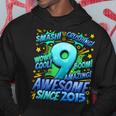 9Th Birthday Comic Style Awesome Since 2015 9 Year Old Boy Hoodie Unique Gifts