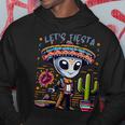 Alien Poncho Cinco De Mayo Outfit Mexican Alien Let's Fiesta Hoodie Funny Gifts