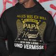 Alles Was Ich Will Ist Dass Mein Papa Im Himmel Weiß Kapuzenpullover Lustige Geschenke