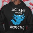 Animal Sólo Un Chico Que Ama Los Axolotls Salamandra Ajolote Sudadera Regalos divertidos
