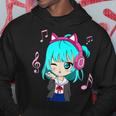 Anime Y Música Chica Para Adolescente Chibi Gráfico Anime Chica Sudadera Regalos divertidos