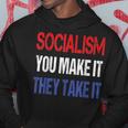 Anti-Socialism Saying Red White Blue Capitalist Hoodie Unique Gifts