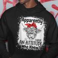 Apparently I Have An Attitude Who Knew Bleached Highland Cow Hoodie Unique Gifts