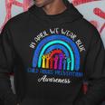 In April We Wear Blue Child Abuse Awareness Rainbow Hoodie Personalized Gifts