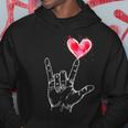 Asl I Love You Hand Sign Language Heart Valentine's Day Hoodie Funny Gifts