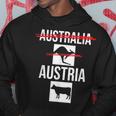 Austria Nicht Australia Österreich Kuh Nicht Känguru Hoodie Lustige Geschenke