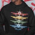 Aviation Airplane Flying Airline Colorful Enthusiast Pilot Hoodie Funny Gifts