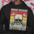 Aviation Mechanic Vintage Skull Vintage Aircraft Mechanic Hoodie Unique Gifts