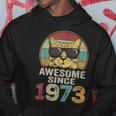 Awesome Since 1973 50Th Birthday 50 Year Old Cat Lovers Hoodie Unique Gifts