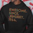 Awesome Since January 1964 Vintage 60Th Birthday Hoodie Unique Gifts