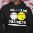Ballpark Grandpa Softball Baseball Grandpa Of Ballers Hoodie Unique Gifts