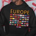 Banderas De Europa Europaiajes Mundial Geografía País Banderas Sudadera Sudadera Regalos divertidos