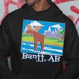 Banff Colorful Moose Nature Wildlife Summer Spring Hoodie Unique Gifts