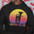 Baritone Retro Vintage I Destroy Silence Euphonium Hoodie Unique Gifts