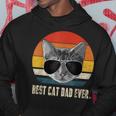 Best Cat Dad Ever Vintage Retro Cat Daddy Cat Father Hoodie Unique Gifts