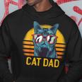 Best Cat Dad Fathers Day Kitty Daddy Papa Vintage Hoodie Unique Gifts