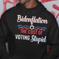 Biden Flation The Cost Of Voting Stupid Anti Biden 4Th July Hoodie Funny Gifts