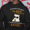 Bier Und Coole Katzen Lustiger Spruch Katzenbesitzer Papa Kapuzenpullover Lustige Geschenke