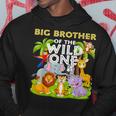 Big Brother Of The Wild One Birthday Animal Safari Jungle Hoodie Personalized Gifts