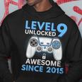 Birthday Boy Level 9 Unlocked Gamer 9 Year Old 9Th Birthday Hoodie Funny Gifts