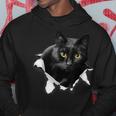 Black Cat Torn Cloth For Cat Lover Cat Dad Cat Mom Hoodie Personalized Gifts