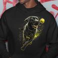 Black Labrador Retriever Chasing A Ball Labrador Retriever Hoodie Unique Gifts