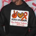 Bleached Peace Love Hope N Dating Violence Awareness Hoodie Unique Gifts