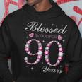 Blessed By God For 90 Years Old 90Th Birthday Party B-Day Hoodie Funny Gifts