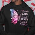 Blessed By God Loved By Jesus Pink Butterfly Hoodie Unique Gifts