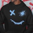 Blue Grunge Smile Blue Color Graphic Hoodie Unique Gifts