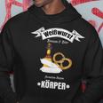 Boarisch Bayrisch Weißwurst Wurst Brezn Brezel Hopfen Motiv Kapuzenpullover Lustige Geschenke