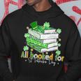 All Booked For St Patrick's Day Bookish Leprechaun Bookworm Hoodie Personalized Gifts