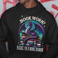 Bookworm Please I'm A Book Dragon Distressed Dragons Books Hoodie Unique Gifts