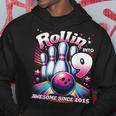 Bowling Party Rollin' 9 Awesome 2015 9Th Birthday Girls Hoodie Unique Gifts