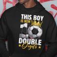 This Boy Now 10 Double Digits Soccer 10 Years Old Birthday Hoodie Funny Gifts
