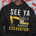 Boys Construction Birthday See Ya Later Excavator Toddler Hoodie Personalized Gifts