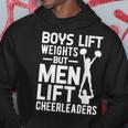 Boys Lift Weights Lift Cheerleaders Cheerleading Cheer Hoodie Unique Gifts