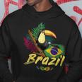 Brazil Vintage Toucan With Flag And Samba Mask Hoodie Lustige Geschenke