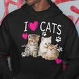 Camisa I Love Cats Cat Lover I Love Kittens Sudadera Regalos divertidos