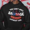 You Can't Spell Sausage Without Usa Patriotic American Flag Hoodie Unique Gifts