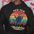 Cat Pew Pew Madafakas Vintage Crazy Cat Hoodie Unique Gifts