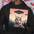 Cat Selfie With Ufo Cat Lover Meme Hoodie Personalized Gifts